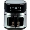 Image de Jocca Friteuse à air chaud 6,5 l noire | Friteuse sans huile avec fenêtre | Air Fryer | Puissance 1600 W | Protection contre la surchauffe | Écran LED tactile | Argenté/noir