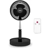 Image de Jocca - Ventilateur sur pied avec télécommande, batterie rechargeable 7 200 mAh, 3 vitesses, hauteur réglable de 36 à 97,5 cm, pliable, avec télécommande et chargeur USB