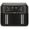 Image de JOCCA Friteuse à air 10 L avec double récipient, 2400 W, écran LED, contrôle de la température 80-200 °C