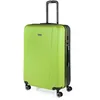 Image de ITACA - Valise Cabine 55x40x20 Rigide légère à Roulette 4 Roues pivotantes avec Cadenas à Combinaison Extensible. Bagage Cabine idéal pour Voyager en Avion Petite Valise compacte, Pistache-Anthracite