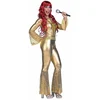 Image de Mom Déguisement Combinaison Disco Pour Femme Adulte Or