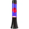 Image de fisura. - Lampe à lave bleue. Lampe à lave de 30 cm avec base noire, liquide bleu et lave rouge. Lampe d'ambiance originale. 9x9x30 cm