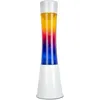 Image de fisura. - Lampe à lave multicolore. Base blanche et verre à effet dégradé multicolore. Lampe ambiance à effet relaxant. Avec ampoule de rechange. 11 cm x 11 cm x 39,5 cm.