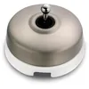 Image de FONTINI - DIMBLER - Interrupteur Va & Vient Porcelaine Blanche Coque Nickel Satiné Réf. 60308513