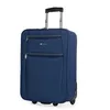 Image de ITACA - Valise Cabine 55X40X20 légère et résistante Bagage Cabine idéal pour Voyages Courts Valise Cabine Tissu Souple 4 Roues pivotantes Compatible Ryanair, Bleu Marine