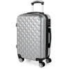 Image de ITACA - Valise Cabine 55x40x25 Rigide Légère à Roulette 4 Roues Pivotantes avec Cadenas à Combinaison TSA Bagage Cabine Idéal pour Voyager en Avion Petite Valise Compacte Compatible avec Ry, Argenté