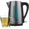 Image de Cecotec Bouilloire Électrique d'Eau de 1,7L Thermosense 210 Steel. 2200W, Corps en Acier Inoxydable, Base avec Rotation de 360º, Poignée Tactile Froid, Indicateur Lumineux, Double Système Protection