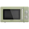 Image de Cecotec Micro-Ondes Mécanique Proclean 3010 Retro Vert. 20 L, 700 W en 6 niveaux, minuterie jusqu'à 30 minutes, mode dégivrage, design vert vintage, finitions en acier.