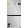 Image de Cecotec Réfrigérateur Américain 4 Portes Inox 490 L CoolMarket 4D 490 Inox E. 183 cm de Hauteur, 91 cm de Largeur, Faible Consommation, Moteur Inverter Plus, Fast Cooling, Fast Freezing, Total NoFrost