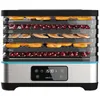 Image de Cecotec Déshydrateur d'Aliments VitaDry Pro. 300 W, Déshydrateur de Fruits avec 5 Plateaux Réglables en Hauteur, Écran Digital, Minuterie de 30 min à 48 heures, Température de 35°C à 70°C, Inox.