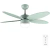 Image de Cecotec - Ventilateur de Plafond avec Lumière EnergySilence Aero 4260 Full Mint - 40 W, Diamètre 106 cm, Lampe Intégrée, Télécommande, Minuterie 8 Heures, 6 Vitesses, 5 Pales, Été/Hiver