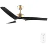 Image de Cecotec Ventilateur de Plafond avec Lumière EnergySilence Aero 560 GoldBlack - 60 W, Diamètre 132 cm, LED 18 W et Télécommande, 3 Vitesses et Minuterie 8 Heures, 3 Pales, Mode Été/Hiver