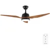 Image de Cecotec - Ventilateur de Plafond avec Lumière EnergySilence Aero 5250 BlackWood - 62 W, Diamètre 122 cm, 3 Pales, Télécommande, 3 Vitesses et Minuterie