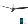 Image de Cecotec Ventilateur de Plafond EnergySilence Aero 5285 WhiteTransparent Connected, Moteur DC 40W, Diamètre 132 cm, Basse Consommation, Wifi, Télécommande, Extérieur, Minuteur, Été et Hiver, Silencieux