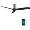 Image de Cecotec Ventilateur de Plafond EnergySilence Aero 5500 Aqua IronBlack Connected, Moteur DC 40W, Diamètre 132 cm, Basse Consommation, Wifi, Télécommande, Extérieur, Minuteur, Été et Hiver, Silencieux