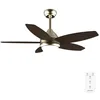 Image de Cecotec - Ventilateur de Plafond avec Lumière EnergySilence Aero 4200 GoldDarkWood - 53 W, Diamètre 106 cm, Lampe LED 3 Teintes, Minuterie, 3 Vitesses, 5 Pales, Mode Été/Hiver
