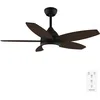 Image de Cecotec - Ventilateur de Plafond avec Lumière EnergySilence Aero 4200 Black&DarkWood - 53 W, Diamètre 106 cm, Lampe LED 3 Teintes, Minuterie, 3 Vitesses, 5 Pales, Mode Été/Hiver