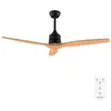 Image de Cecotec Ventilateur de Plafond EnergySilence Aero 5270 Black&LightWood, 40W, Moteur DC, Diamètre 132 cm, Télécommande, Minuteur, 6 Vitesses, Été et Hiver, Hauteur Ajustable 15 ou 25 cm