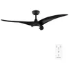 Image de Cecotec - Ventilateur de Plafond avec Lumière EnergySilence Aero 5295 Black - 40 W, Diamètre 137 cm, 3 Pales, LED 15 W et Télécommande, Minuterie, Mode Été/Hiver