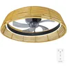 Image de Cecotec - Ventilateur de Plafond avec Lumière EnergySilence LampAero 600 Natural Design - 20 W, Diamètre 43 cm, Lampe LED, Minuterie, 6 Vitesses et 5 Pales, Mode Été/Hiver