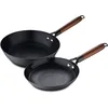 Image de MasterPRO Odin - Ensemble de poêles à frire et de woks en fer pressé de 24 cm avec antiadhésif en céramique renforcé, poignée ergonomique, plaque de cuisson à induction, sans toxiques