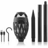 Image de InnovaGoods - Haut-parleur Bluetooth 5.0 sans fil avec effet flamme LED, multifonction 3 en 1, rechargeable, portable pour l'intérieur et l'extérieur, noir