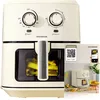 Image de InnovaGoods® air fryer Vintage 6,5L, friteuse sans huile 1700W con +100 ricette in FR friteuse electrique avec fenêtre, panier antiadhésif, minuterie et flux d'air à 360° friteuse pour 4-6 personnes.