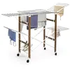 Image de InnovaGoods Étendoir Pliant Vertical Dreeyl à roulettes, 38 Barres, Capacité Élevée, Multi-Positions, Porte-Chaussures, Blanc