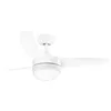 Image de Orbegozo CP 128105 Ventilateur de plafond 105 cm moteur DC 40 W 6 vitesses 3 pales silencieux télécommande réversible été/hiver LED 24 W 1200 lm 3000-6500 K minuterie 1,2,4,8 h 2 tiges