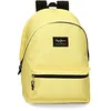 Image de Pepe Jeans Aris Sac à dos pour ordinateur portable double compartiment 15,6 pouces 31 x 44 x 17,5 cm Sac à dos scolaire Polyester by Joumma Bags, jaune clair, Sac à dos