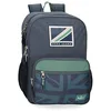 Image de Pepe Jeans Tom Sac à Dos Scolaire Double Compartiment Bleu 30x40x13 cms Polyester 15,6L