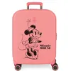 Image de Valise Cabine Disney Minnie Bonheur Rose 40x55x20 cms ABS Rigide Fermeture TSA Intégrée 37L 2.74 kgs 4 Double Roues Bagage à Main Extensible