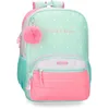 Image de Movom La Vita è Bella Sac à dos scolaire adaptable à chariot vert 31 x 42 x 13 cm Polyester 16,93 l, vert, Sac à dos scolaire adaptable au chariot