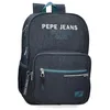 Image de Pepe Jeans Edmon Sac à Dos Scolaire Bleu 30 x 40 x 12 cm Polyester 15,6 L by Joumma Bags, Bleu, Sac à Dos Scolaire