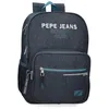 Image de Pepe Jeans Edmon Sac à Dos Scolaire Adaptable au Chariot Bleu 30 x 40 x 12 cm Polyester 15,6 L by Joumma Bags, Bleu, Sac à Dos Scolaire Adaptable au Chariot