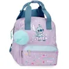 Image de Disney Joumma Lovely Stitch Sac à Dos d'école Adaptable à roulettes Violet 23 x 28 x 10 cm Polyester 6,44 L