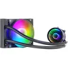 Image de Mars Gaming MLONE120, Refroidissement Liquide CPU, TDP 200W, Miroir Infini, Ventilateur FRGB Silencieux, Multisocket Universel, Noir