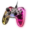 Image de Mars Gaming MGPC, Manette de Jeu Professionnelle Neón RGB, Vibration Haptique Duale, Joysticks Analogiques, Pour PC, PS3, Mac, Switch, Switch 2, Raspberry Pi, Android, Transparent