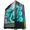 Image de Mars Gaming MC-Ultra Noir, Tour Gaming Custom XXL E-ATX, Double Bande LED ARGB, Double Fenêtre Verre Trempé, Double Structure Caméra Verticale