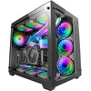 Image de Mars Gaming MCV3, Boîtier Gaming Custom XXL E-ATX, Fenêtres Latérales et Frontales en Verre Trempé, Structure Modulaire Double Chambre, Noir