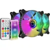 Image de Mars Gaming MF-3DKIT Noir, Kit 3 Ventilateurs ARGB 360° 12cm, Miroir Infinity 3D, Système Anti-vibration, Contrôleur ARGB, Télécommande RF, Compatibilité Totale.