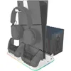 Image de MARSGAMING MPS5-B2, Support RGB pour PS5 Slim Standard et Digital, 1x Ventilateur, Chargeur Double Manettes, Support PS5 avec Éclairage Néon RGB, Organisateur de Jeux Vidéo + Support Casque, Blanc