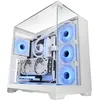 Image de Mars Gaming MC-VISION, Boîtier Gaming ATX, Triple Verre Trempé Continu Sans Cadre, Structure à Double Chambre, Compatible avec Cartes Mères à Connecteur Inversé, Support Refroidissement Liquide, Blanc