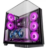 Image de Mars Gaming MC-INFINIO, Boîtier Gaming ATX, Verre Trempé Courbé sans Cadre, 2X Ventilateurs ARGB 120mm, Montage Vertical Cartes Graphiques, Support Refroidissement Liquide Jusqu’à 360mm, USB-C, Noir