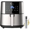Image de MasterPro Foodies | Kit Friteuse sans Huile XXL 6L Puissance 1800W | Avec Spray à huile | Avec Écran LED Tactile et Panier Antiadhésif | Friteuse à air | 8 Fonctions en 1