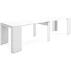 Image de Skraut Home | Table Console Extensible | Console Meuble | 300 | pour 14 Personnes | Table à Manger | Style Moderne | Blanc