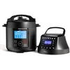 Image de Robot de cuisine 2 en 1, cocotte programmable Foodie Pot et friteuse sans huile Foodie Fryer Lid, 9 appareils en 1, capacité 6L, 1300W, 3 niveaux de puissance, 2 couvercles programmables.