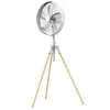 Image de Newlux-Ventilateur sur pied Tripod W3050 avec 5 pales en métal, hauteur réglable 120-130cm, oscillation automatique 80° et 3 vitesses. Ventilateur de trépied pliable avec moteur en cuivre 50W (blanc)