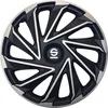 Image de Sparco Ensemble de 4 Couvre-Roues de Voiture 15 Pouces Varese SPC1580SVBK Argent Noir