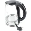 Image de TM Electron TMPKT014 Bouilloire électrique de 1,4 litre de capacité 2200 W, fabriqué en verre borosilicate et acier, thermostat Strix, lumière LED bleue à l'intérieur, base 360°